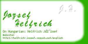 jozsef helfrich business card